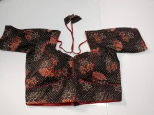Black Cotton Printed Blouse