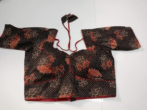 Black Cotton Printed Blouse
