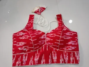 Red Cotton Printed Blouse
