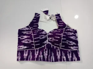 Violet Cotton Printed Blouse