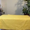 Yellow on White Floral work and Butta on Cotton Jamdani Saree