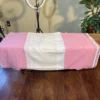 White and Baby Pink Body Designer Lace Border Cotton saree