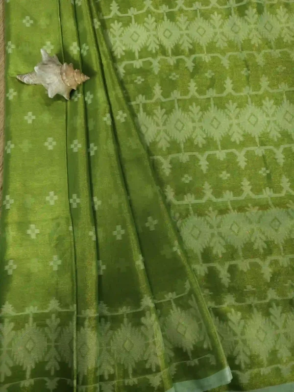 tissue silk saree,green