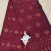 Maroon Linen Zari Saree