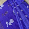 Violet Matka Silk Floral Saree