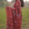 Pure Linen Khadi Resham border Saree