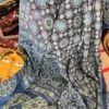 Blue Ajrakh Modal Silk saree