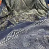 Navy Blue Ajrakh Modal Silk saree