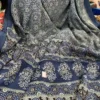 Navy Blue Ajrakh Modal Silk saree