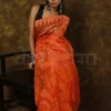 Nude Orange self work Jamdani Saree