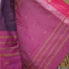Chocolate color with maroon border kanjivaram work on Satin Silk Saree