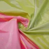 Light green color with red border kanjivaram work on Satin Silk Saree