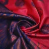 Red color with blue border kanjivaram work on Satin Silk Saree