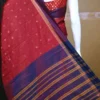 Maroon color with blue border kanjivaram work on Satin Silk Saree