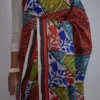 Red with Black print 3D Kantha stitch work Bishnupuri Kattan silk saree
