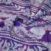 Blue on White Hand Block Printed Bishnupuri Kattan Silk saree