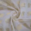 Off White on Golden Zari Boota and Golden Border Chanderi Silk Saree