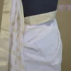 Off White on Golden Zari Boota and Golden Border Chanderi Silk Saree