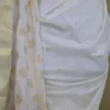Off White on Golden Zari Boota and Golden Border Chanderi Silk Saree