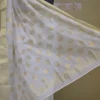 Off White on Golden Zari Boota and Golden Border Chanderi Silk Saree