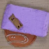 Lilac Crushed cotton Saree with Chikankari work