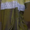 Shape Green and Lemon Yellow Body Designer Lace Border Cotton saree