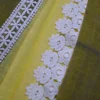 Shape Green and Lemon Yellow Body Designer Lace Border Cotton saree