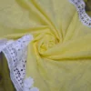 Shape Green and Lemon Yellow Body Designer Lace Border Cotton saree
