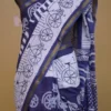 Indigo Hand Block Printed Bagru Cotton Saree
