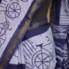 Indigo Hand Block Printed Bagru Cotton Saree
