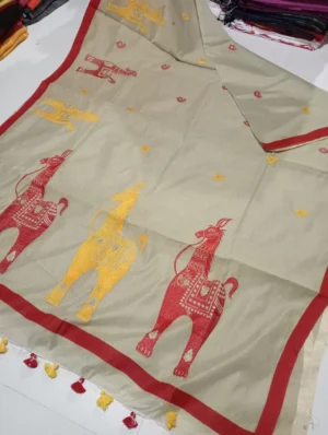 Applique silk