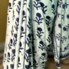 WHITE INDIGO HAND BLOCK PRINTED BAGRU COTTON SAREE
