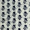 WHITE INDIGO HAND BLOCK PRINTED BAGRU COTTON SAREE