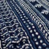 Navy Blue Indigo Hand Block Printed Zari Border Bagru Cotton Saree