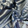 Indigo Hand Block Printed Zari Border Bagru Cotton Saree
