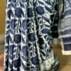 Indigo Hand Block Printed Zari Border Bagru Cotton Saree
