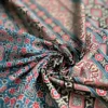 Persian Blue and Red Hand Block Printed Zari Border Ajrak Cotton Saree