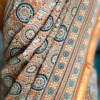 Mustard Yellow Hand Block Printed Zari Border Ajrak Cotton Saree