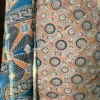 Mustard Yellow Hand Block Printed Zari Border Ajrak Cotton Saree