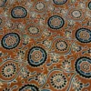 Mustard Yellow Hand Block Printed Zari Border Ajrak Cotton Saree