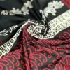 Black Hand Block Printed Bagru Cotton Saree