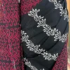Black Hand Block Printed Bagru Cotton Saree