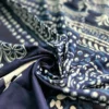 Indigo Hand Block Printed Bagru Cotton Saree
