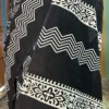 Black Hand Block Printed Bagru Cotton Saree