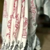 WHITE HAND BLOCK PRINTED BAGRU COTTON SAREE