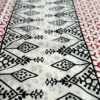 WHITE HAND BLOCK PRINTED BAGRU COTTON SAREE