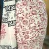 WHITE HAND BLOCK PRINTED BAGRU COTTON SAREE