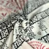 WHITE HAND BLOCK PRINTED BAGRU COTTON SAREE