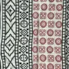 WHITE HAND BLOCK PRINTED BAGRU COTTON SAREE