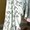 WHITE HAND BLOCK PRINTED BAGRU COTTON SAREE